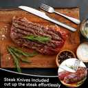 49-Piece Stainless Steel Silverware Set with Cutlery Organizer, Service for 8 with Steak Knives and Kitchen Utensils