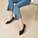 Pointed Toe Flats for Women Knit Ballet Flats Women's Comfortable Dress Shoes Casual Business Work