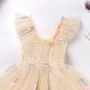 IMEKIS Toddler Girls Strawberry Floral Tulle Birthday Dress Elastic Back Summer Casual Party Dresses