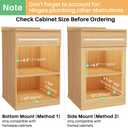 Pull Out Cabinet Organizer, Soft Close Wooden Slide Out Drawers for Pots and Pans, Full-extension Roll Out Shelves for Kitchen Cabinets, Pantry Organization, Bottom & Side Mount(23"W X 21"D x 3.4''H)