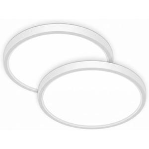 Fairdeer 2 Pack LED Flush Mount Ceiling Light, 12Inch 24W, 3000K/ 3500K/ 4000K/ 5000K/ 6500K 5 Color Temperatures Ceiling Light Fixture for Kitchen Porch Hallway Bedroom Bathroom and Closet, White