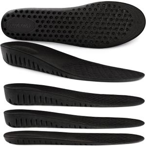 Ailaka Height Increase Insoles for Men Women, Honeycomb Shock Absorbing Cushion Insoles, Replacement Full Length Sports Shoe Height Inserts Height Elevation (Men 6.5-10 M/Women 8-11.5 M, Black, Heel Height: 3.5 Cm)