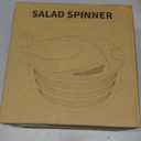 Brigii Salad Spinner, 4.24 Quart Lettuce Spinner with Double Drainage Holes, Salad Dryer for Washing, Spinning, and Draining Greens, Fruits, and Vegetables