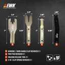 EWK 4 Pcs Metal Trim Removal Tool Set, Car Door Panel Clip Puller, Audio Board, Windows Pry Kit