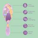 Wet Brush Disney Princess Rapunzel Original Detangler Hair Brush, Pain-Free Knot Removal, Flexible Bristles Detangle Wet or Dry Strands, Works on All Hair Types, Ergonomic Handle, Reduces Breakage (Repunzel)