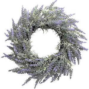 Wreaths for Front Door, Purple Flower Garland for All SeasonsGrapevine Wreath with Lavender Flowers for Home Decor and Front Porch Decor, Artificial Hanging Flowers for Outdoors (Purple)