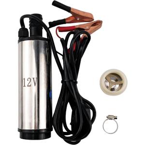 DC 12V 80W Water Pump Submersible Electric Diesel Pump,8A Water Oil Diesel Fuel Transfer Fluid Pump