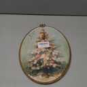 Lengues Christmas Tree Winter Oval Wall Art Decor, Christmas Gifts Oval Wall Decor, Vintage Winter Canvas Framed Art Prints, Holiday Xmas Tree Hanging Frame for Home Room 8.5x11.5 Inch