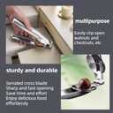 Multi-Purpose Nut Cracker Tool, 6.89 inch Stainless Steel Opener for Chestnuts, Walnuts, Almonds, Peanuts with Anti-Slip Design