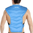 REVIX Large Ice Pack for Shoulder and Back with Straps, Reusable Full Back Ice Pack Wrap Cold Compression Therapy for Discomfort and Fatigue Relief, Post-Workout Recovery