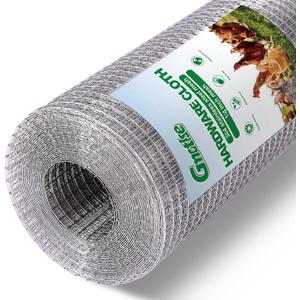Hardware Cloth 1/4 inch 23 Gauge Small Size 304 Stainless Steel mesh Chicken Welded Wire Fencing Wire Mesh Roll Fencing Garden Fence Squirrel Tunnel Network 12in×20ft