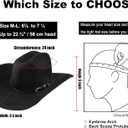 Western Cowboy Hat for Men Women,Shapeable Wide Brim Felt Fedora Classic Cowgirl Hats for Cowboys and Cowgirls,with bolo tie