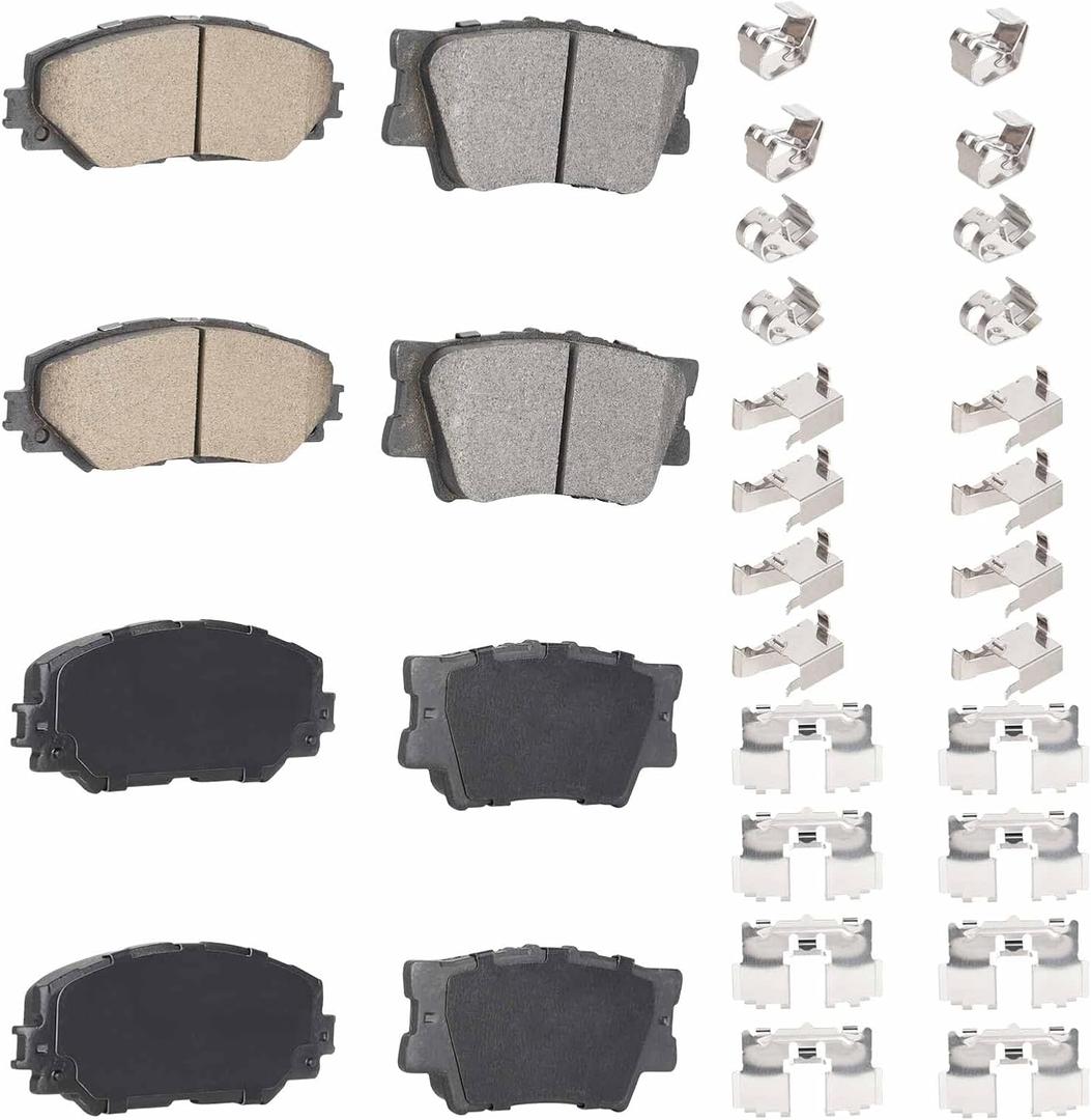 8PCS Front&Rear Ceramic Brake Pads Fit for Toyota RAV4 2006-2012 for RAV4 LE 2013-2018 Lexus HS250h 2010-2012