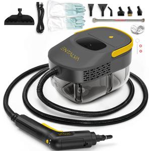 Steam Cleaner for Home, 1600W Handheld Steamer for Cleaning with 1.69QT Tank, High Temp Pressurized Steam Cleaner with 15 Accessories for Grout, Tile, Floor, Couch, Car Detailing