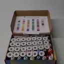 Simthread 63-Colour Polyester Embroidery Thread Kit, 63 Spools of 500 m, 40WT, Convertible to Brother Colour Chart, Compatible with Brother, Janome, Babylock, Singer and Other Embroidery Machines