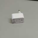 European Travel Plug Adapter USB C, HANYCONY International Plug Adapter, US to Europe Adapter Plug 2 Outlets 3 USB Ports(2 C Port), Type C Power Adapter to Italy Spain France Portugal Iceland Germany