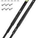 1 Pair | Soft Close Drawer Slides 18 inch, HBL Heavy Duty Cabinet Drawer Slides Replacement - Ball Bearing Full Extension, 200 LB Capacity, Made of Cold-Rolled Steel, Rust-Resistant & Long-Lasting. (Black)