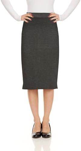 Baby'O Made in The USA Women's Pencil Skirt | Knee Length Pencil Skirt | Tailored Fit Bodycon Stretch Modest Pencil Skirts, M