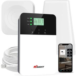 Cell Phone Booster for Home, Cover 6,000 Sq Ft with 2 Indoor Antennas for All US Carriers Cell Signal Booster for Destination RV, 4G LTE 5G Compatible Verizon AT&T T-Mobile, APP Support | FCC (4K Pro)