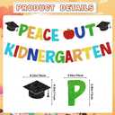 Kindergarten Graduation Decorations: Peace Out Kindergarten Banner Class of 2026 Graduation Party Decorations Kindergarten Graduation Banner