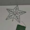 YEAHOME Christmas Tree Topper, Silver Glittered Hollow 5-Point Star Tree Topper for Christmas Tree Decorations, Lighted Wire Star with 20 LED Lights for Christmas Treetop, Xmas Tree Topper with Timer