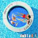 iLink-outer 8FT Inflatable Water Hammock-Inflatable Floating Ring for Max 6-10 Kids and Adults with Air Pump-Easy Stores & Inflation-Sturdy Non-Slip Fabric,Easy to Clean, Large