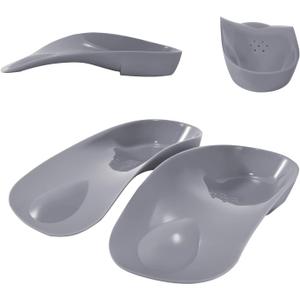 3/4 Original High Arch Inserts Firm Orthotics for Plantar Fasciitis Flat Feet Over-Pronation, Comfort Metatarsal Pad Support Insoles Relief Heel Spur Pain