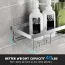 Moforoco Adhesive Shower Caddy Organizer Shelves Rack - 5 Pack Corner Bathroom Storage Organization, Home & Kitchen Decor Inside RV Accessories, Hanging First Apartment Household Camper Essentials