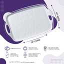 Large Serving Tray Set of 2 19 x 12 Inch White Rectangular Melamine Trays with Handles Durable Plastic Food Serving Tray for Snacks, Meals, Parties, Outdoor & Indoor Use