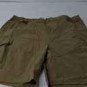 Mens Hiking Cargo Shorts with Zipper Pockets 7" Quick Dry Lightweight Drawstring Shorts for Summer Outdoor Golf Casual (XXX-Large, Brown)