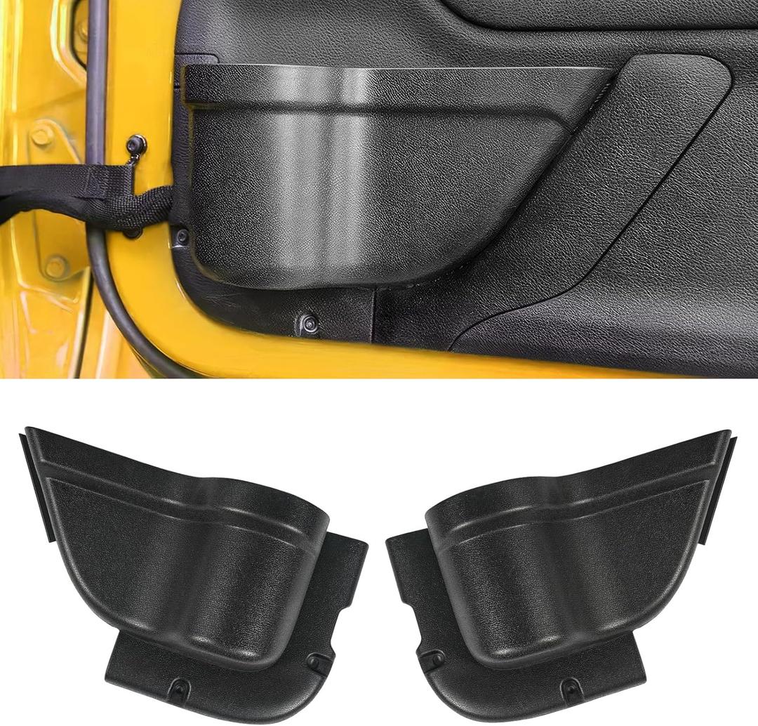 MIKKUPPA JK Storage Pockets - Front Door Pockets Compatible with 2011-2018 Jeep Wrangler JK JKU 2/4 Door, Interior Storage Accessories, Black 2PCs