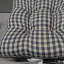 Klear Vu Gripper Overstuffed Universal Non-Slip Dining Chair Cushions for Kitchen Decor or Office Use, U-Shaped Skid-Proof Seat Pad, 15x15 Inches, 2 Count (Pack of 1), Gingham Blue