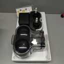 Dual-Head Electric Citrus Juicer, Lemon Squeezer with Power Cord and Cleaning Brush, 1-Button Automatic Juicer Machine for Orange, Lemon, Lime, Easy to Clean & Use, Built-in Cutter(Black)