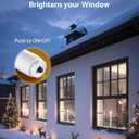 13.2" Window Candles Battery Operated with Remote, Timer, Dimmable, Flicker/Steady Mode, LED 5000K Cool White Christmas Candle Lights for Windows, Indoor Holiday Decor, 4 Pack, Black Holders