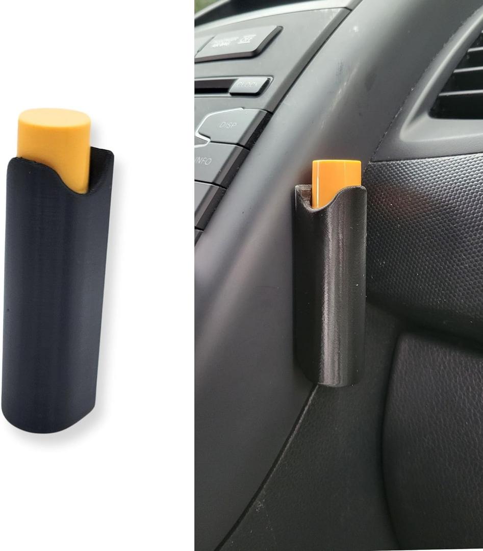 Lip Balm Holder for Car Chapstick Holder No Melt - Upright Lip Balm Holder for Car Accessories for Women Interior - Accessories for Women Cute Car Decor for Teen Girls (Black)
