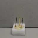 Marble Phone Stand with Metal Holder, Charging While Using, Swipe Up to Unlock, Made of Natural Marble as Business Card Holder for Office Desk (Emerald Green + Gold)