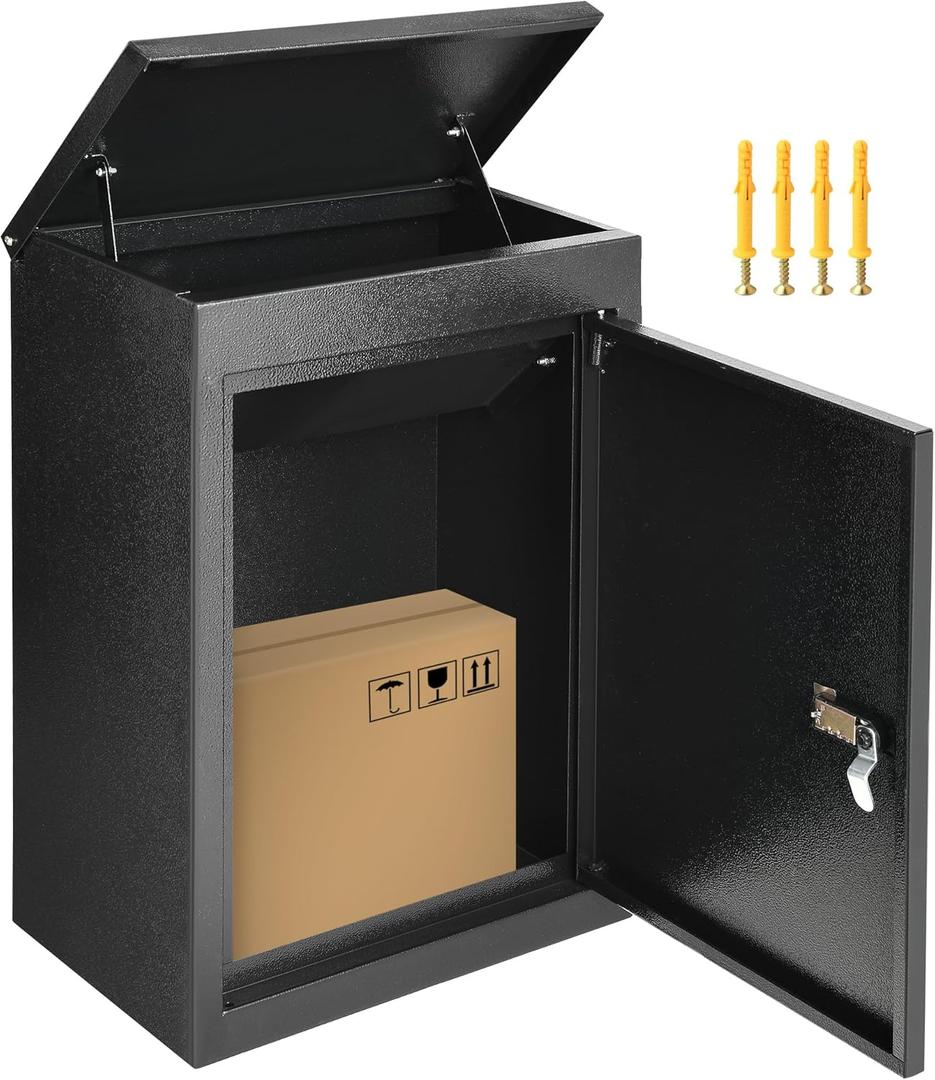YITAHOME Wall Mount Mailboxes for Outside, 19.7x13.4x8.7 Inch Locking Mailbox, Large Capacity Lockable Mailboxes, Outside Package Delivery Box for Home, Office, School to Collect Package and Mail