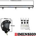 Willpower 44 Inch 288W Led Light Bar Flood Spot Combo Beam Off Road Driving Lights Waterproof Fog Work Lights for 4X4 Trucks Boat Car SUV ATV 12V 24V with Wiring Harness