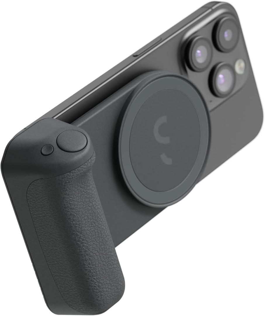 ShiftCam SnapGrip Pro  Phone Camera Grip & Magnetic Power Bank with Qi2 Wireless Charging, Wireless Shutter Button, and Magnetic Mount for All Phones, Tabletop Dock  Midnight