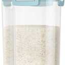 TBMax Rice Storage Container - 5 Lbs Flour Container Cereal Dispenser with Measuring Cup, Airtight Dry Food Container Bin for Kitchen Pantry Storage Organization