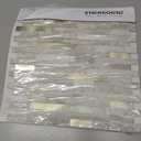 STICKGOO Peel and Stick Backsplash, PVC Wall Tiles Stick on Backsplash for Kitchen(1 Sheet, Beige with Metal Gold)