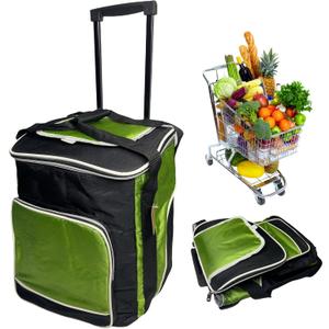 38 (32+6) Soft Cooler with Wheels and Handle and Convenient Access Window, Beach Cooler Bag on Wheels Insulated Waterproof, Collapsible Cooler for Travel Camping Picnic (FH010-A)