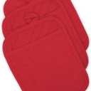 Heat Resistant Quilted Cotton Pot Holder Set, Designed with Space to Personalize Allowing a Customized Design, Pack of 5