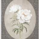 White Rose Duo Floral Pattern, 11 x 14 Inch Mounted Print on Wall Plaque | Stupell Industries · By Lettered and Lined · Ready to hang · Fits living room or lounge · Made in USA