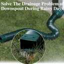Gutterlix Flexible Gutter Downspout Extensions, Connectable Downspout Extender with 58"+ 67" Extendable Pipe, Thickened Down spout Drain Extension for Rainwater Drainage(2 Pack, Green)