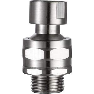 Shower Head Swivel Ball Adapter Brass Adjustable Shower Connector Shower Arm Extension Bathroom Universal Showering Component (Brushed Nickel)