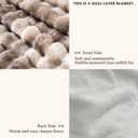 50x60 Inches Ultra-Soft Fuzzy Faux Fur Plush Throw Blanket - Thick, Warm Sherpa for Couch, Sofa, Bedroom, Camping - Decorative Blanket for Cozy Warmth, Bubble Brown Tie Dye