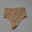 SIMIYA Thong Shapewear Tummy Control for Women High Waisted Stay-Put Body Shaper Girdle Compression Shapewear Thong (Large, #01-1pc Nude-high Waisted)