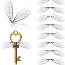 150 Pcs Dragonfly Wing Charms, White Artificial Dragonfly Flying Keys Charm Earring Charms DIY Wings Pendants for Flying Keys, Room Party Decorations, Jewelry Making