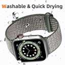 2 x DaQin Nylon Sport Loop Compatible with Apple Watch Band 40mm 38mm 41mm 42mm 44mm 45mm 46mm 49mm, Soft Breathable Braided Wristband for iWatch Band for Women Men Series 11 10 9 8 7 6 5 4 3 2 1 SE Ultra (SpaceGray)